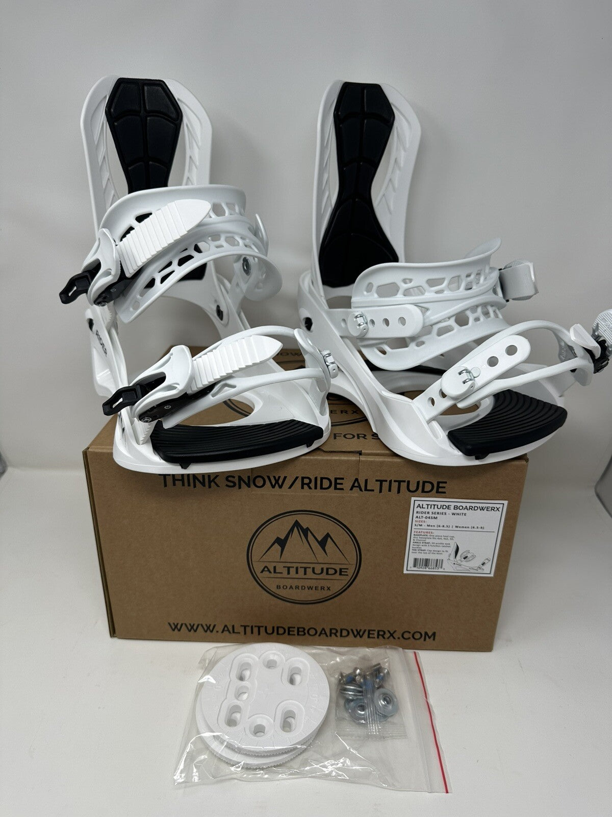 Mens Snowboard Bindings with 4x4 Mounting System - Fits Burton Boots S/M