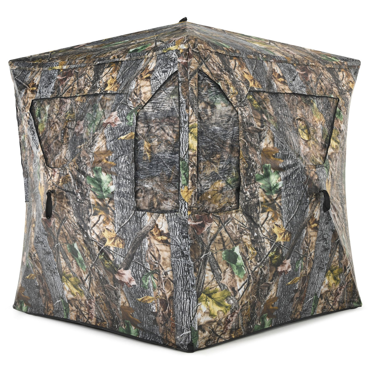Portable Hunting Blind Pop-Up Ground Tent with Gun Ports and Carrying Bag