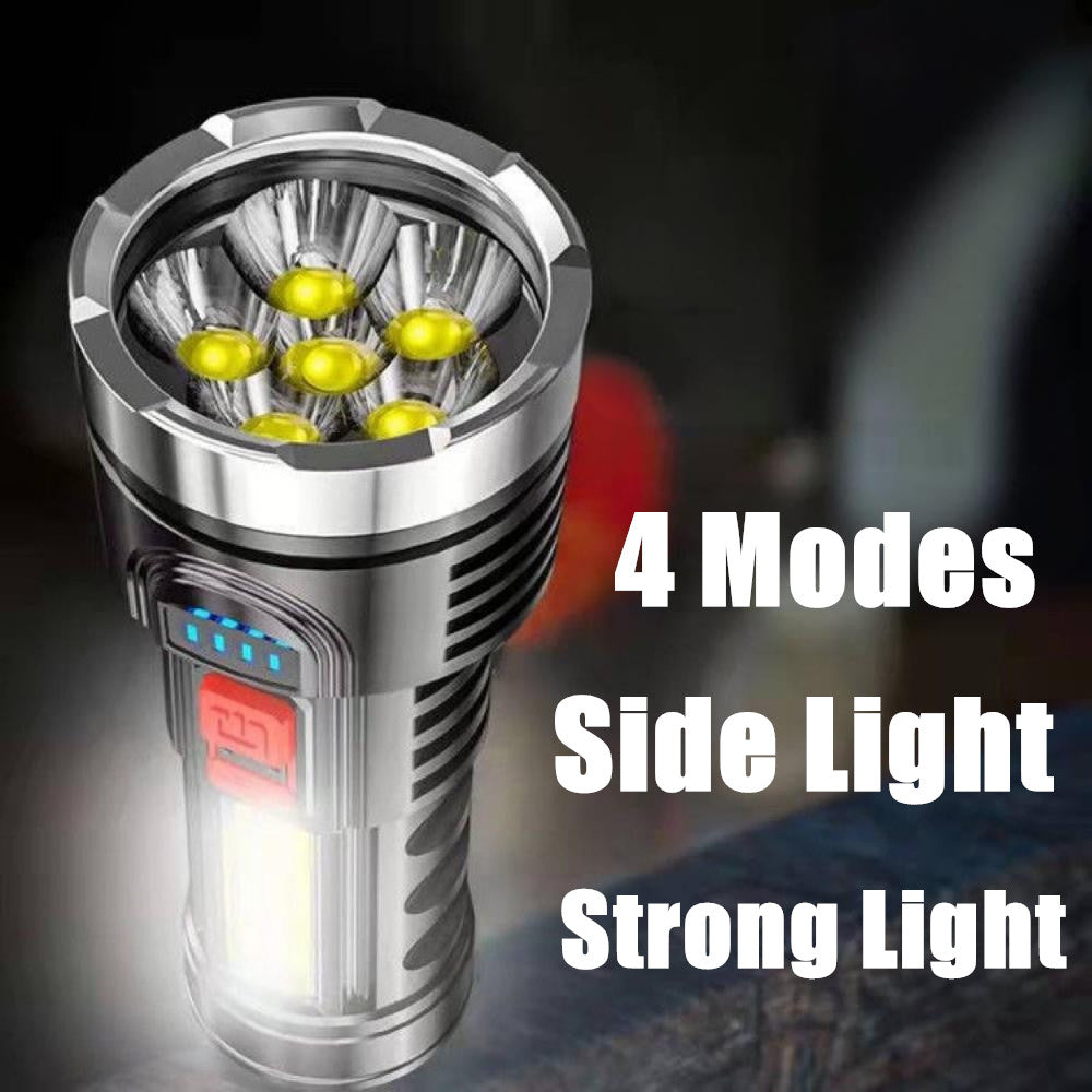 Rechargeable LED Tactical Flashlight 350000000 Lumens with 4 Modes