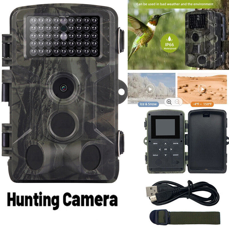 50MP 4K Wildlife Trail Camera Night Vision Waterproof Motion Camera