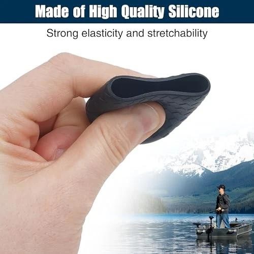 Silicone Fishing Rod Butt Cap End Protector Set - 9 Pieces, Multiple Sizes