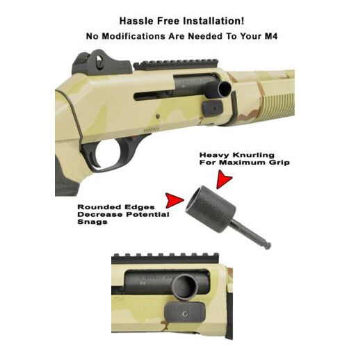 Benelli M4 Bolt Handle - Larger Tactile Gun Part for Shotgun