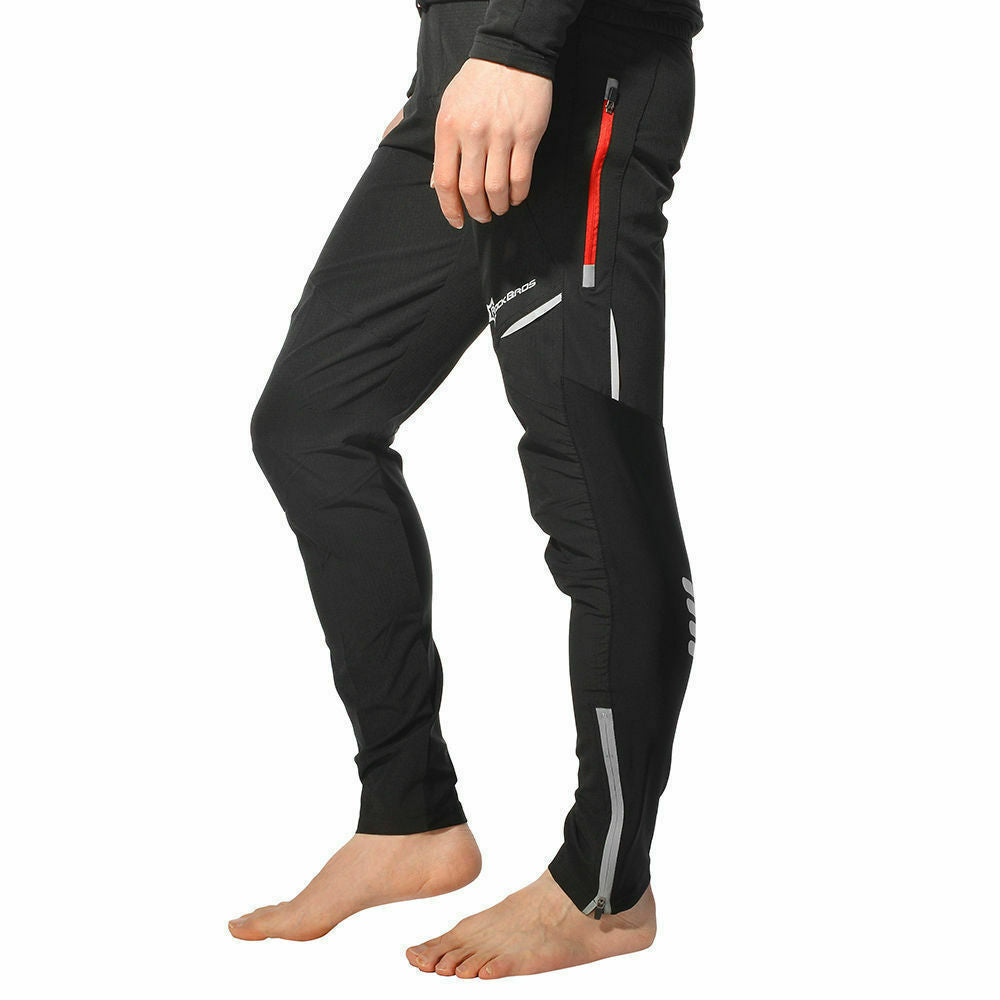 Men's Cycling Pants Reflective Hiking Trousers Quick Dry Elastic Waist