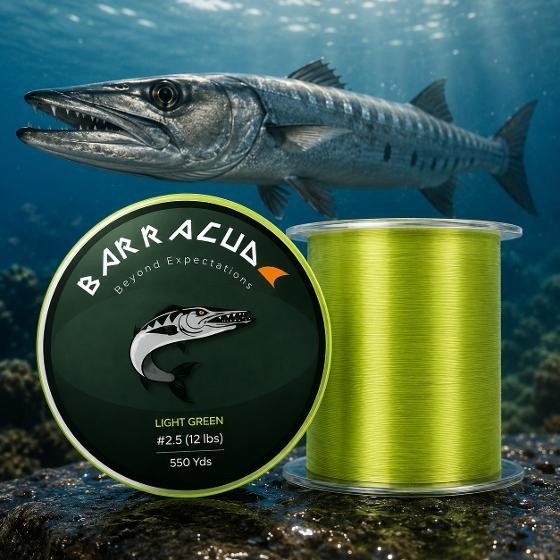 Super Strong Fishing Line 550yds Monofilament Light Green 8-28lb Varieties