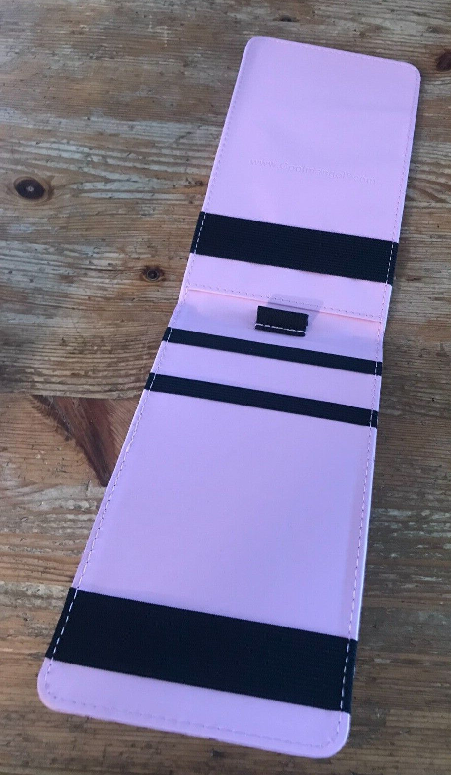 Pink Golf Scorecard Holder with Embroidered Logo - Golf Accessories