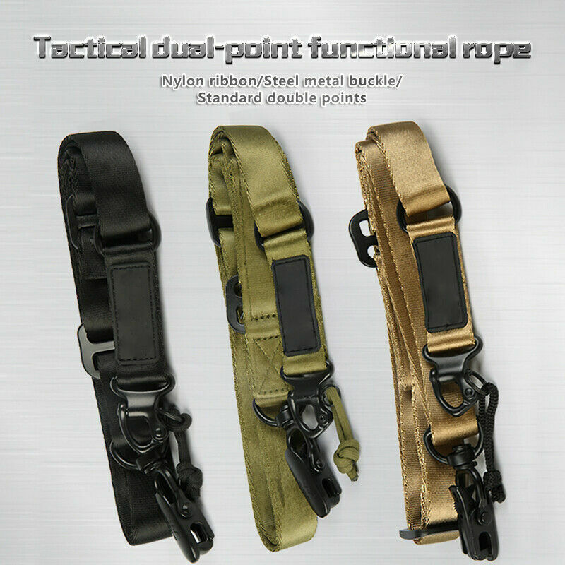 Two Point Tactical Rifle Sling with Quick Detach Nylon Strap Adjustable for Outdoor Shooting