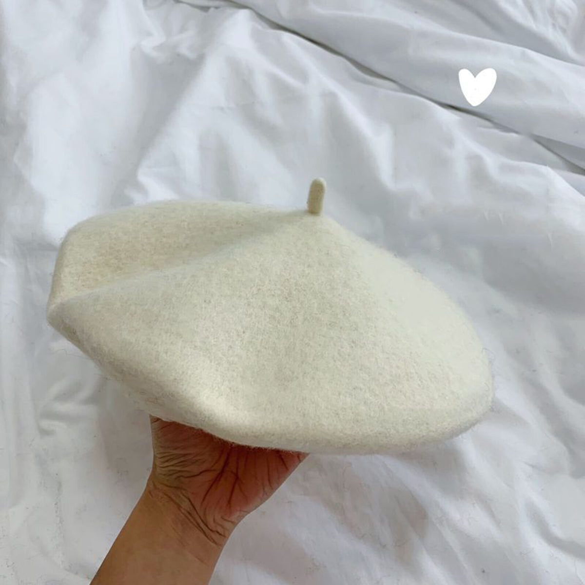 Women Casual Wool Beret Hat - Elegant French Style Solid Color Accessory