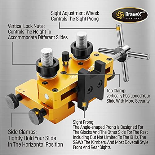 Precision Sight Pusher Tool for Front & Rear Gun Sights - Aluminum, Adjustable