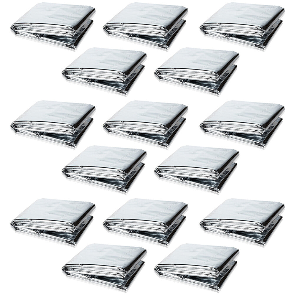 Emergency Solar Blanket 15 Pack Survival Safety Mylar Thermal Insulation