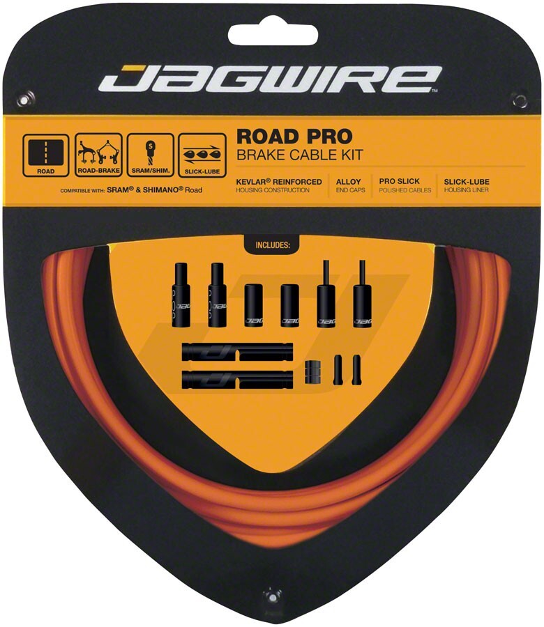 Jagwire Pro Brake Cable Kit for Road Bikes - Fits SRAM & Shimano - All Colors