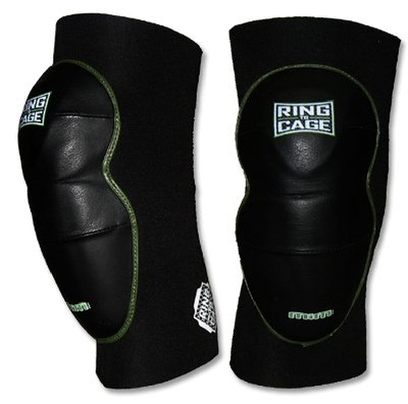 Leather Knee Pads for MMA Grappling and Jiu Jitsu - X-Large