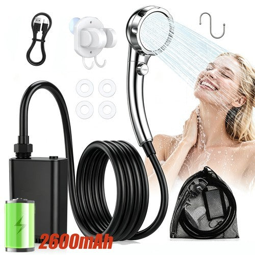 Rechargeable Portable Camping Shower Pump with Adjustable Head