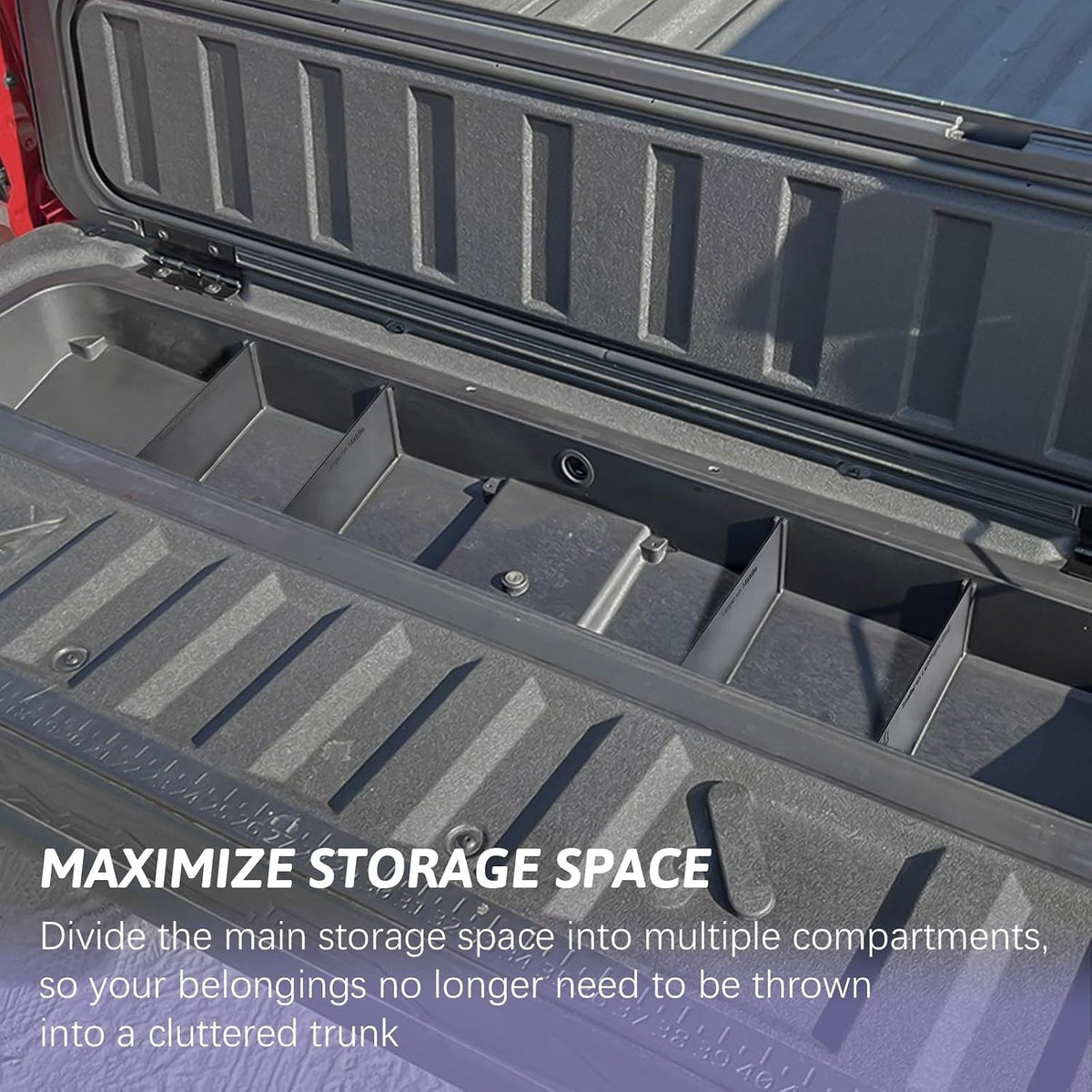 Tailgate Storage Dividers for Chevy Colorado & GMC Canyon 2023-2026 - ABS Organizer Inserts