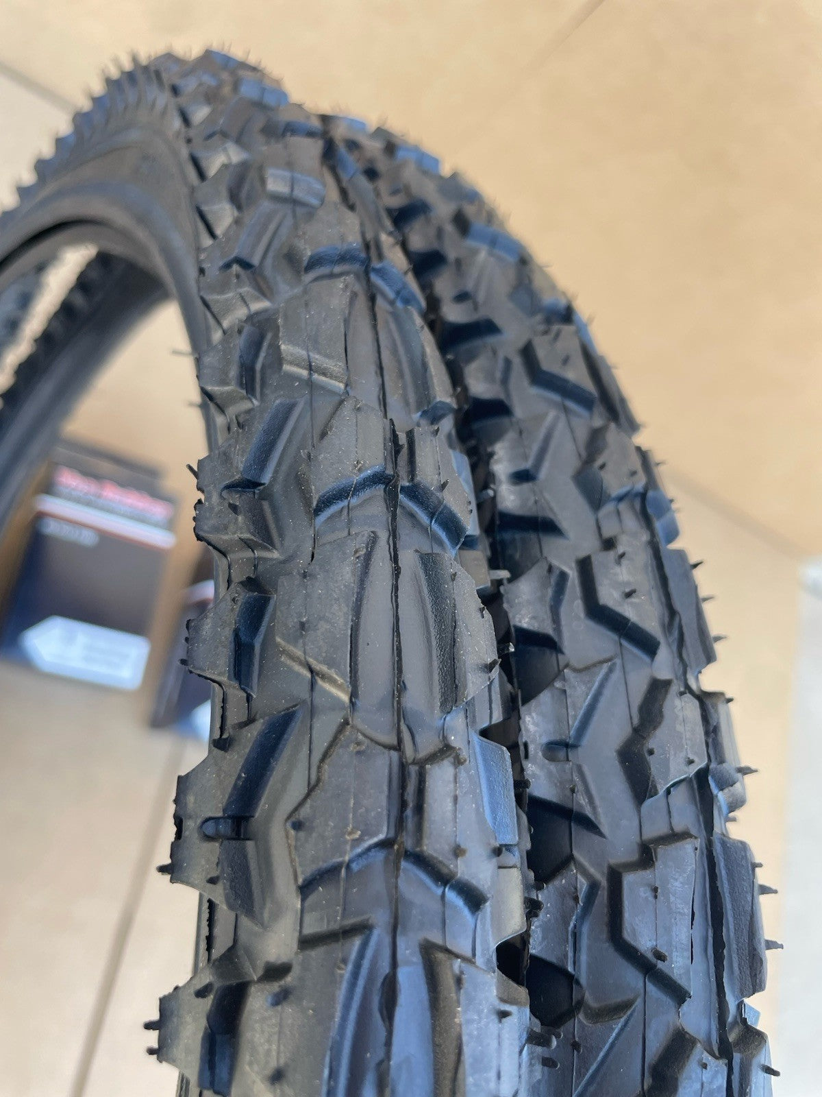 20'' x 1.95 MTB BMX Bicycle Tires and Tubes All Black Mud Terrain Set