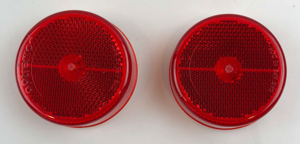 Red 2.5 Inch Round Clearance Sidemarker Light 2 Pack