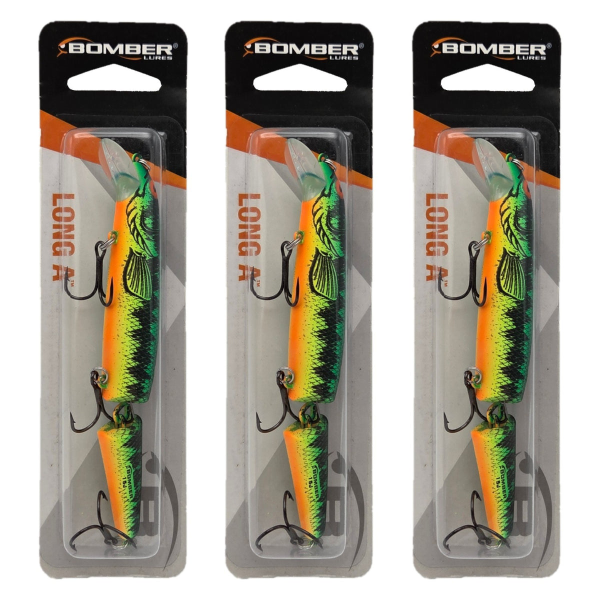 3-Pack Jointed Long A Fire Tiger Bass Fishing Lures - 4.5 Inch Jerkbaits