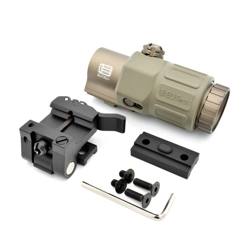 3X Magnifier with Quick-Disconnect Mount for Long-Range Shooting