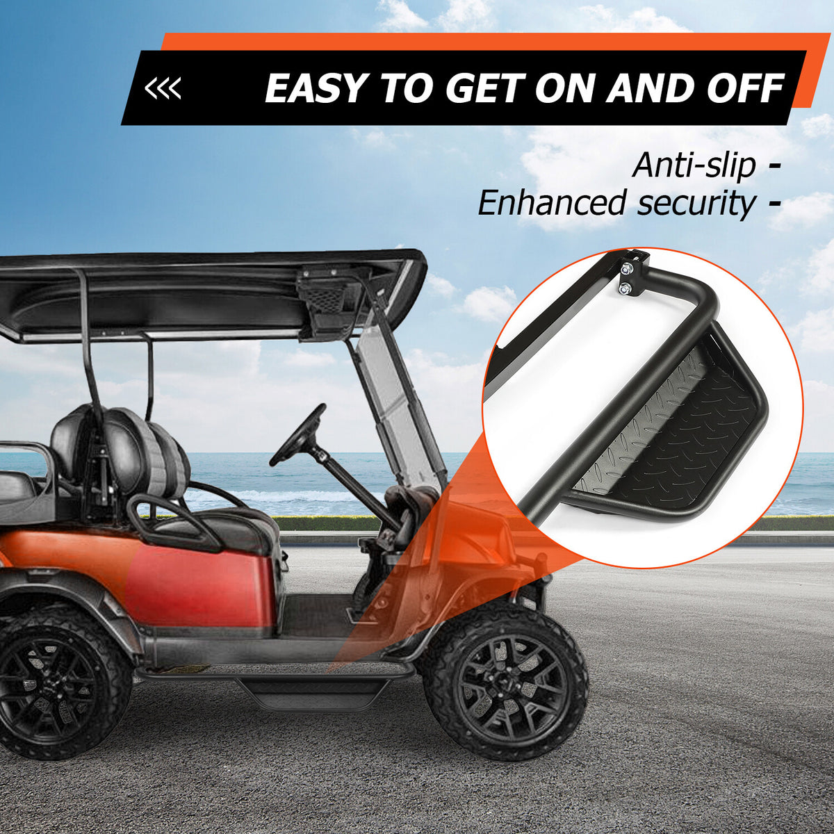 Club Car Onward Nerf Bars Running Boards Side Step 2018-2019