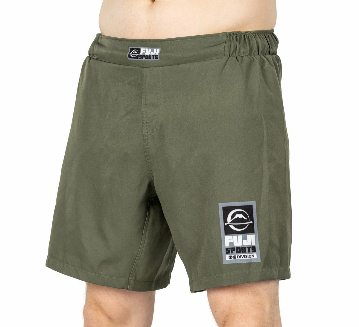 Grappling MMA Fight Board Shorts for BJJ No Gi Training Olive Green
