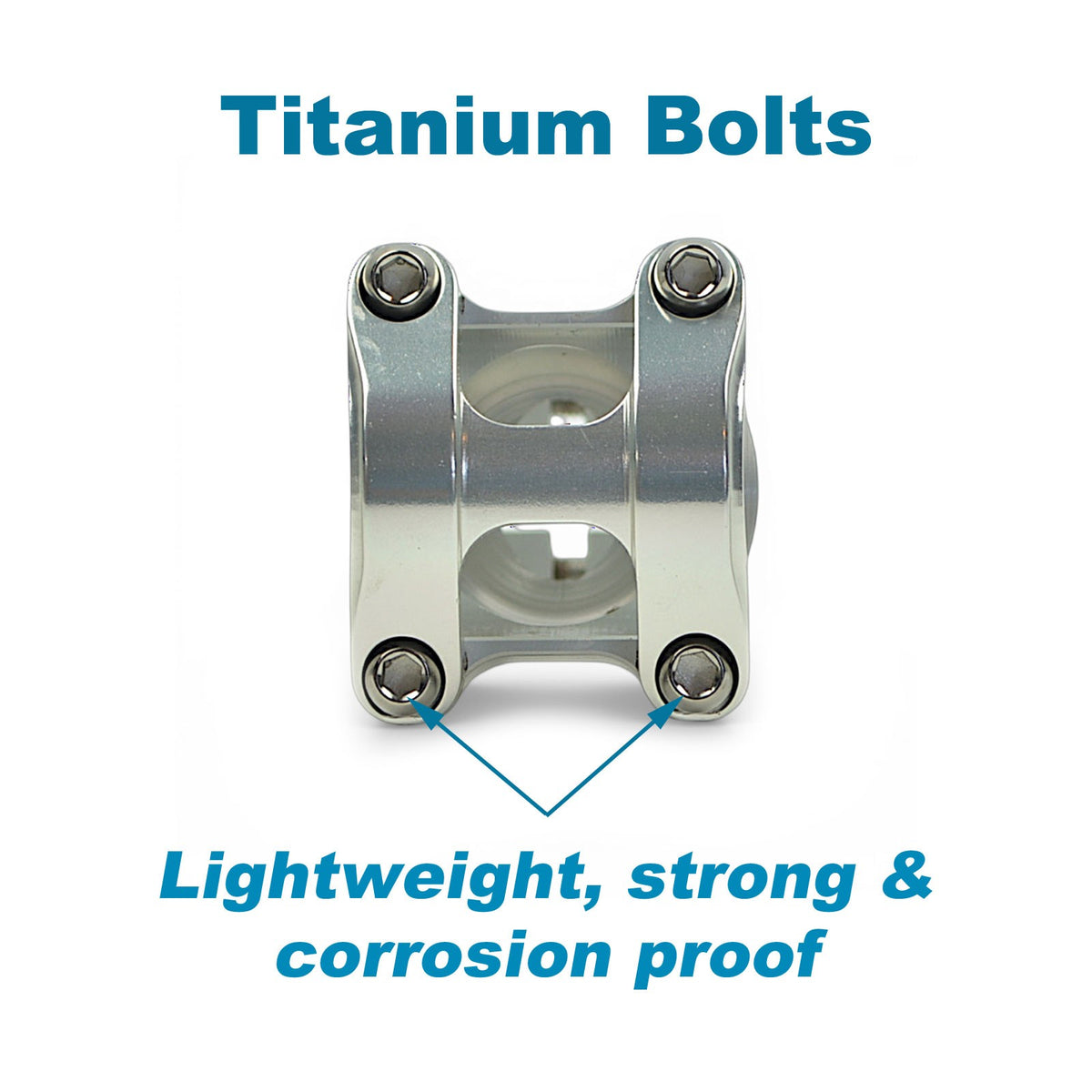 Lightweight Bicycle Handlebar Stem 31.8x70mm Alloy with Titanium Bolts