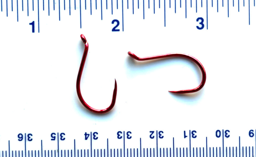 High-Quality Barbless Fish Hooks in Multiple Sizes - Red Chrome Octopus Tackle