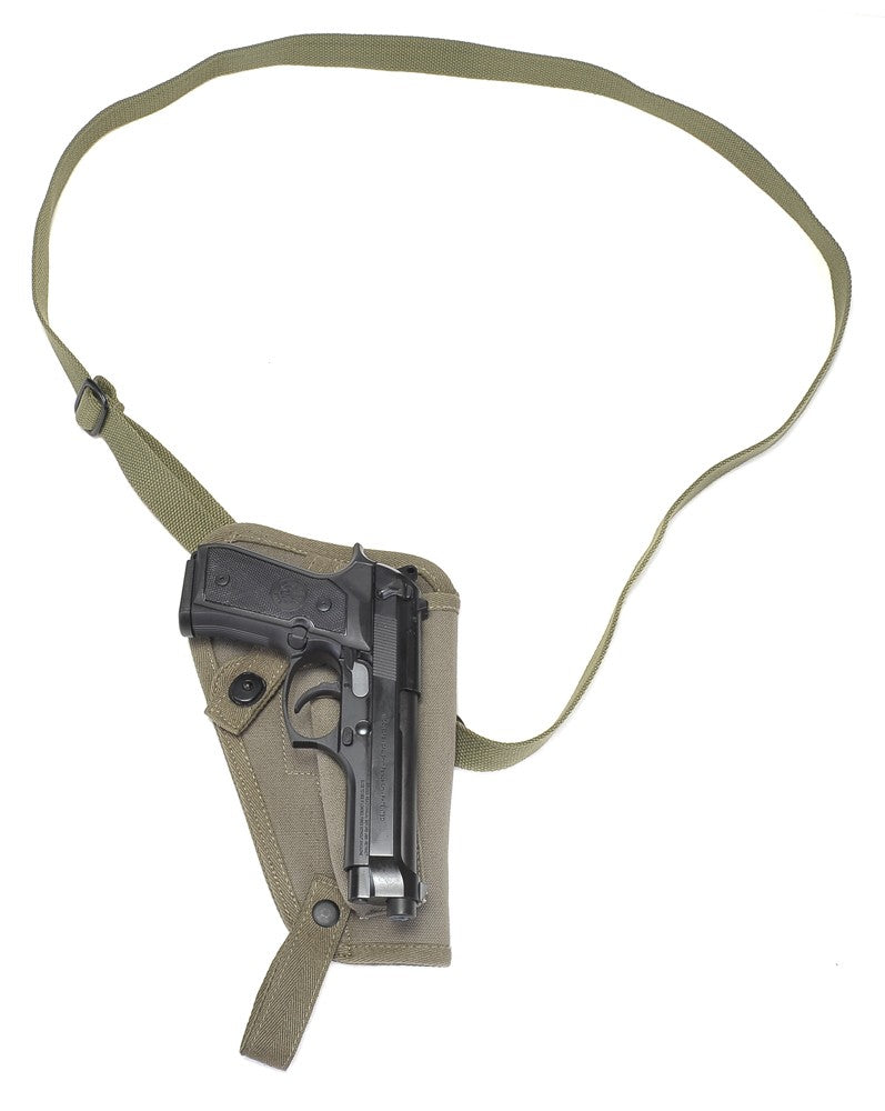 Canvas Shoulder Holster with Magazine Pouch Fits Beretta 92FS - WW2 Replica