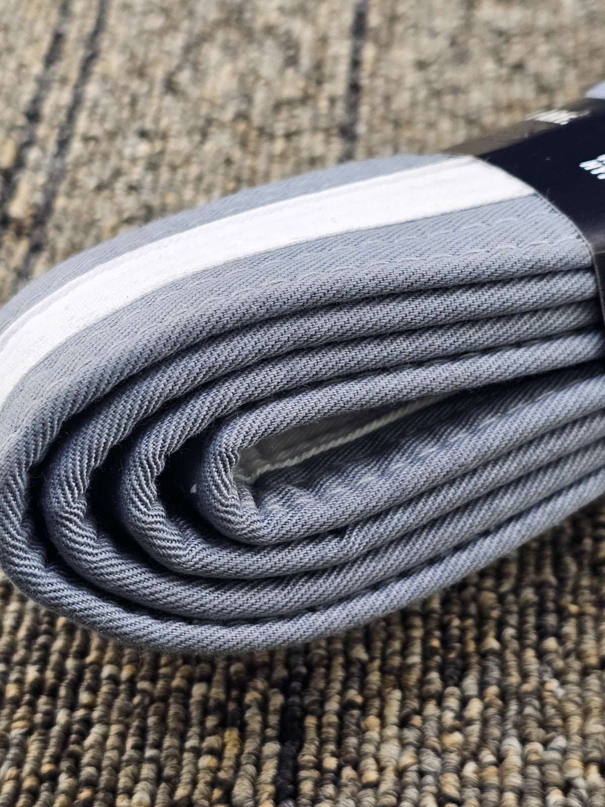 Junior Jiu-Jitsu Belt Cotton Grey White Color Combo - Martial Arts Gear