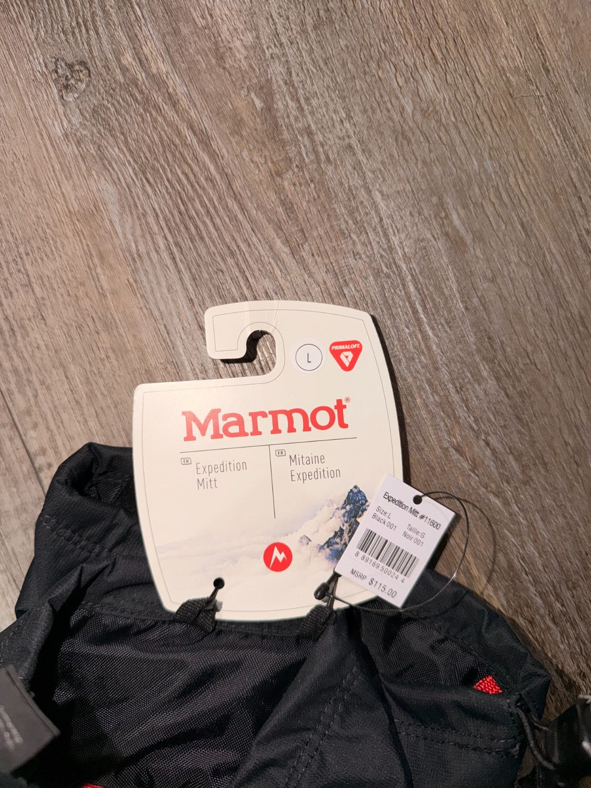 Winter Gloves Unisex Large - Marmot Expedition Primaloft Black Mitts