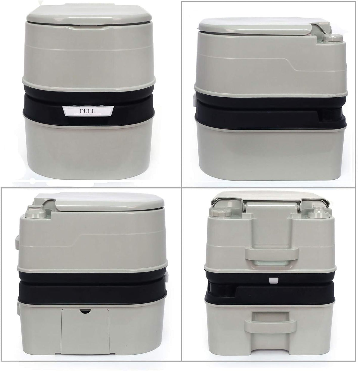 Portable Camping Toilet with 6.3 Gallon Flush Tank - Travel Commode