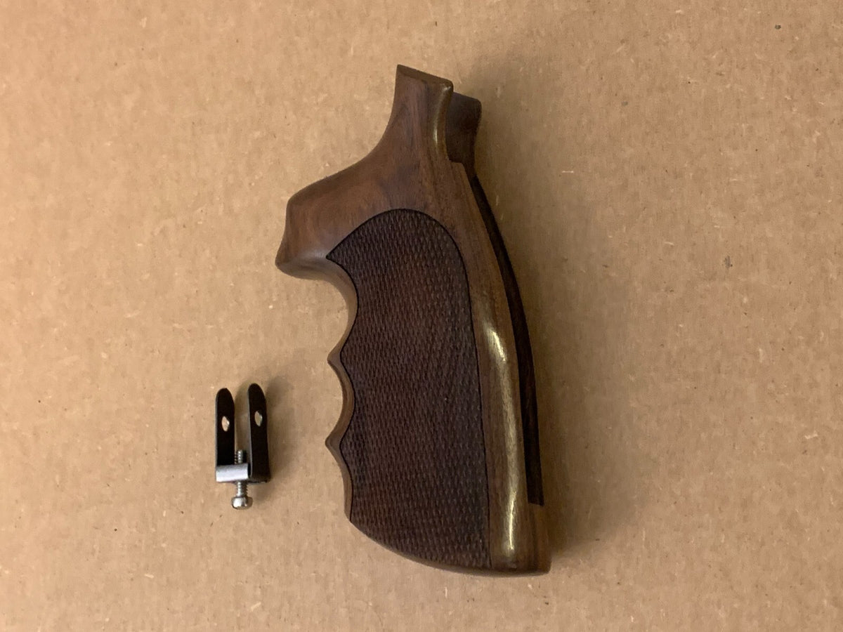 Pistol Grip Revolver Grips for Smith & Wesson N-Frame Square Butt - Pau Ferro Checkered