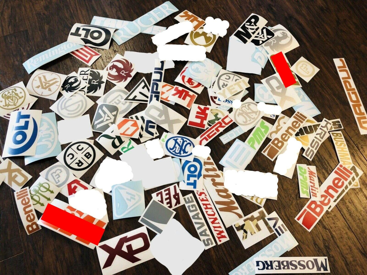15-Pack Gun & Hunting Rifle Pistol Military Sticker Decal Set - Random Brands
