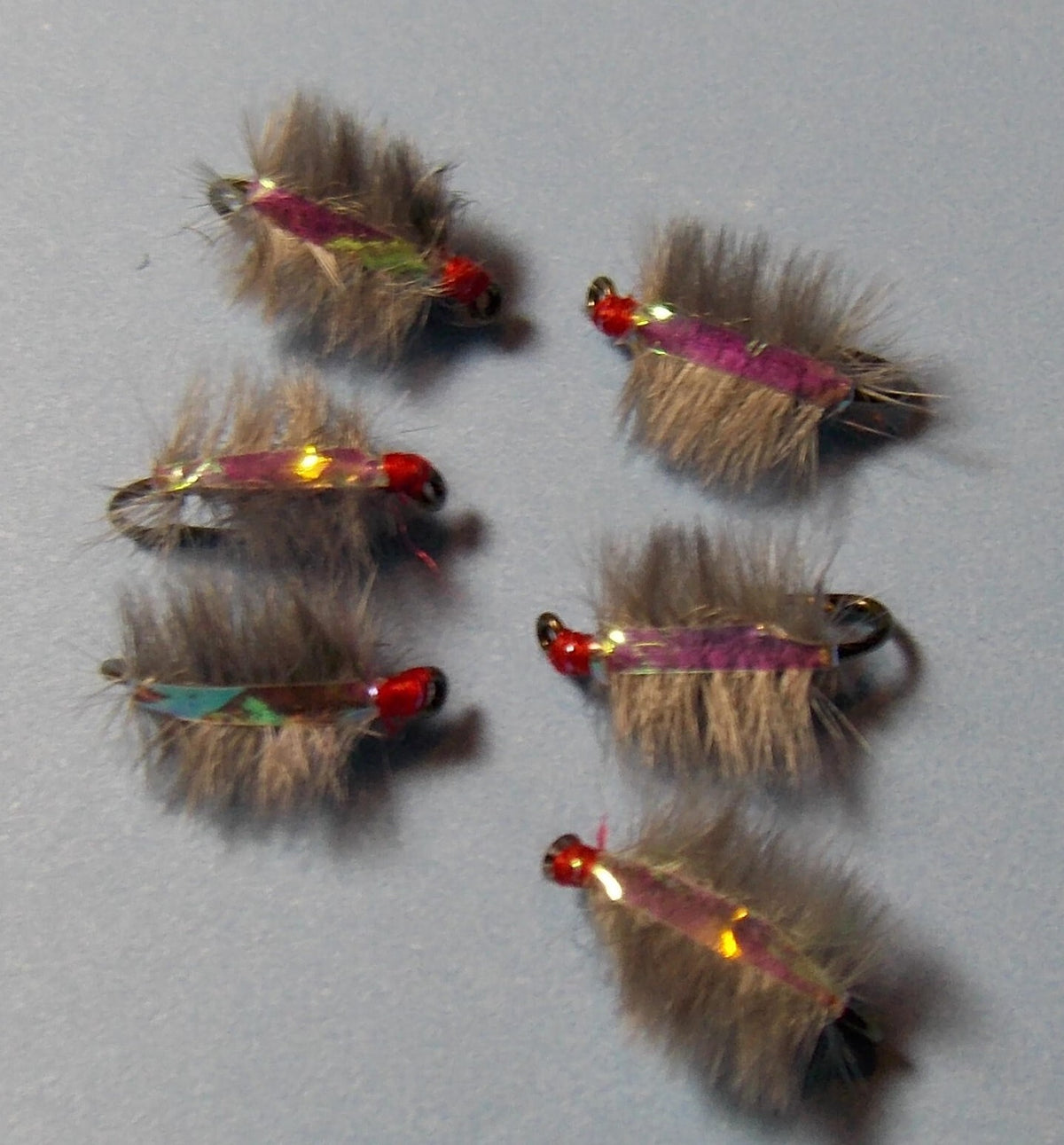 Fly Fishing Nymph Flies Set Size 16 Gray Sow Bug Scud Pattern for Trout & Salmon