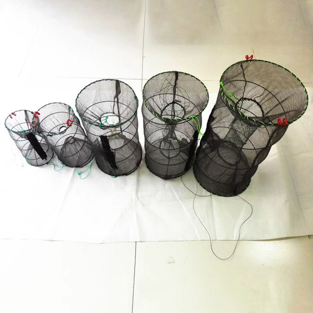 Foldable Fishing Net Trap Mesh Cage for Fish, Crabs, Lobsters & Shrimp