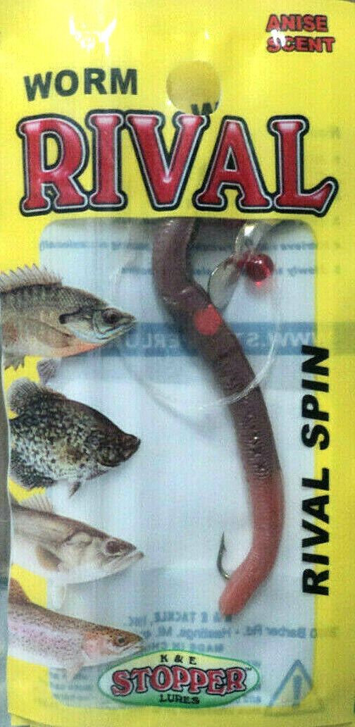 Artificial Soft Plastic Worm Lures with Propeller Blade - 6 Pack for Freshwater Fishing