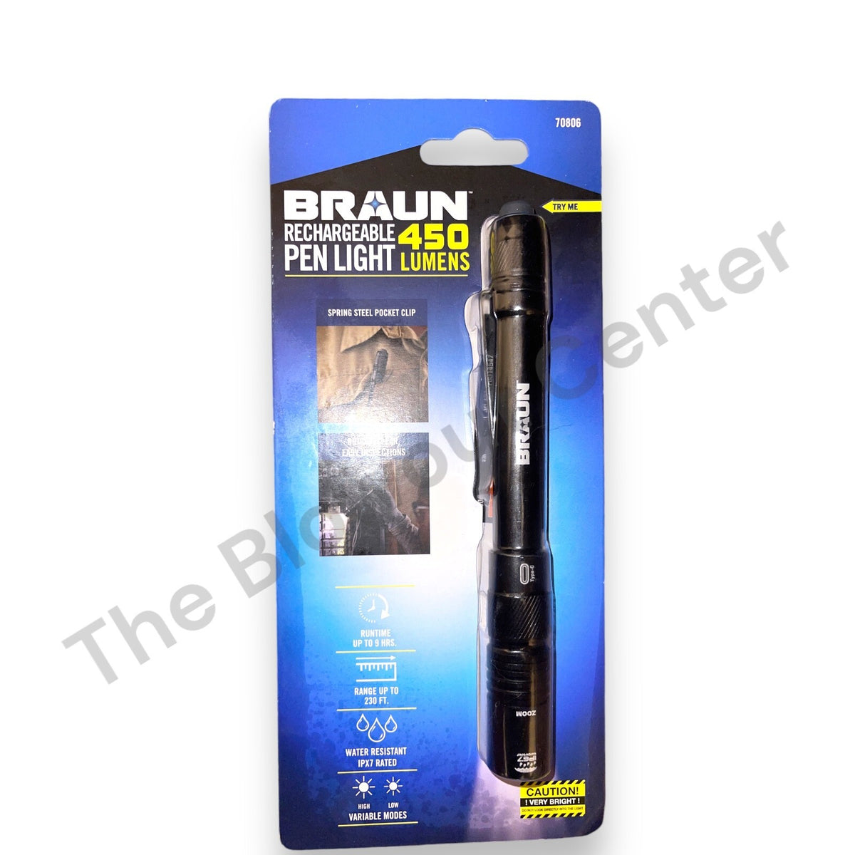 Rechargeable LED Pen Light 450 Lumens Compact Work Light with USB-C Charging