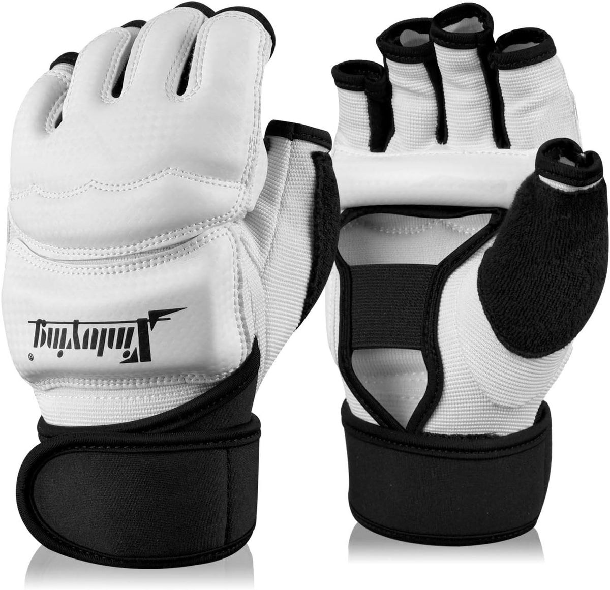 Martial Arts MMA Boxing Gloves - Half Finger Training Gloves for Sparring and Kickboxing