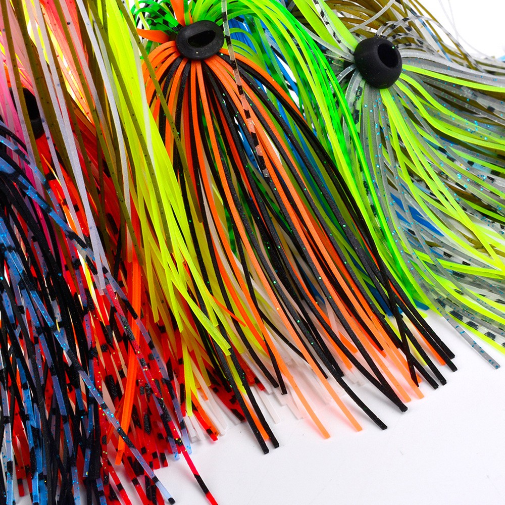 20-Pack Silicone Fishing Jig Skirt Replacement for Spinnerbaits