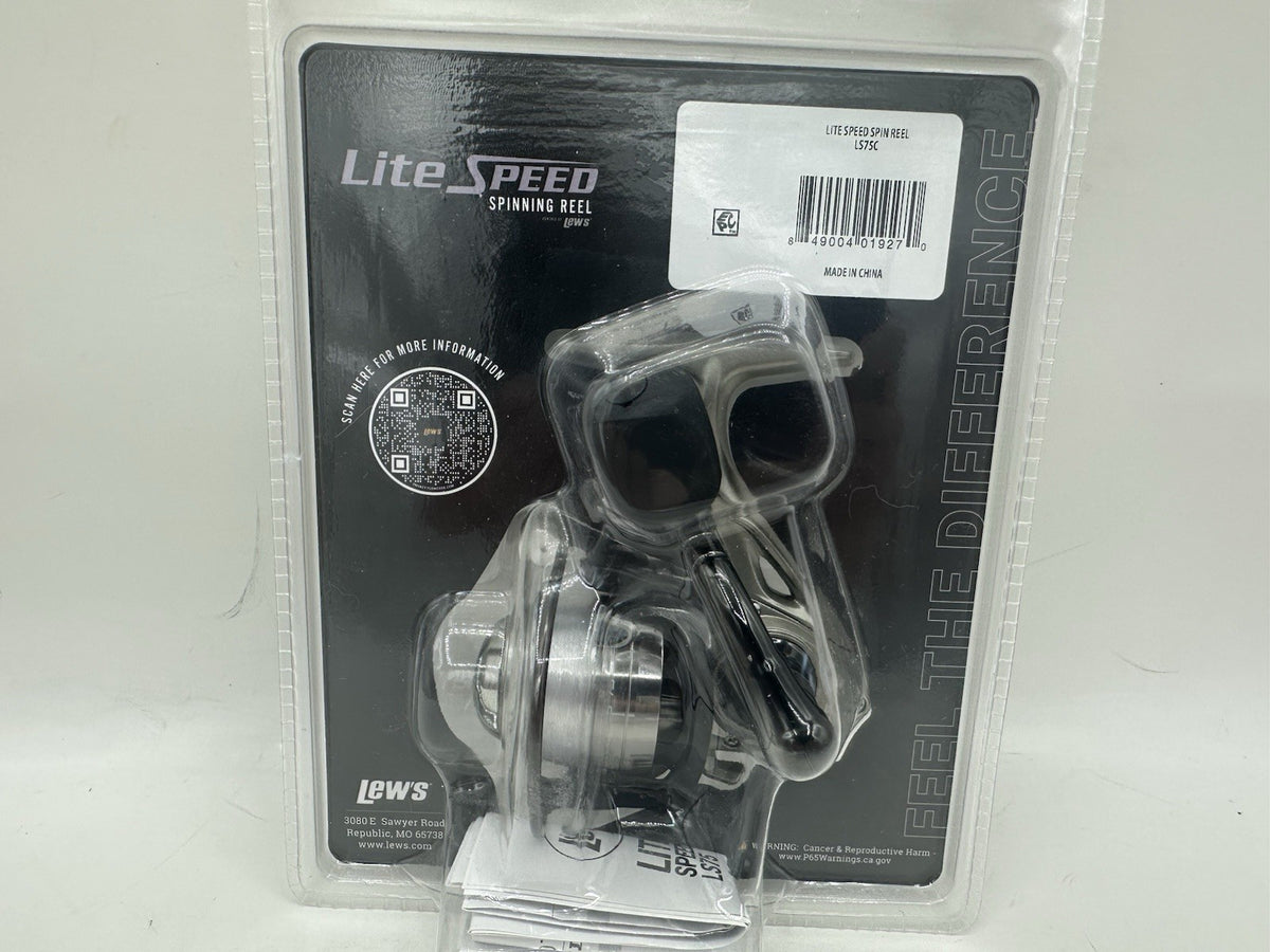Lightweight Spinning Fishing Reel - Lew’s Lite Speed L575C LS75 Aluminum Graphite
