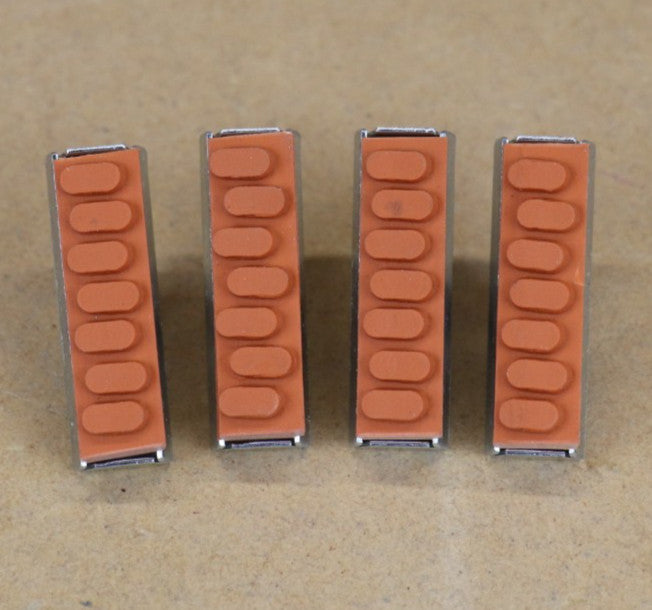 Vintage Style Bicycle Brake Pads Set for Classic Road Bikes - Black & Red