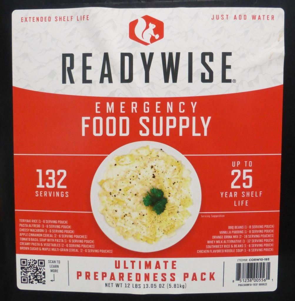 Emergency Freeze Dried Food Bucket with 132 Servings, Just Add Water