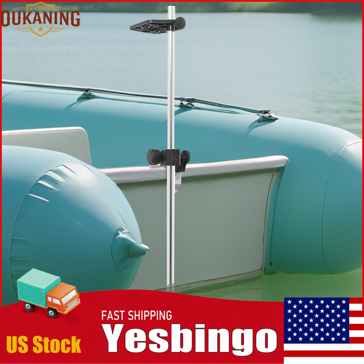 Universal Fish Finder Transducer Mount Bracket - 360° Rotatable Aluminum Alloy