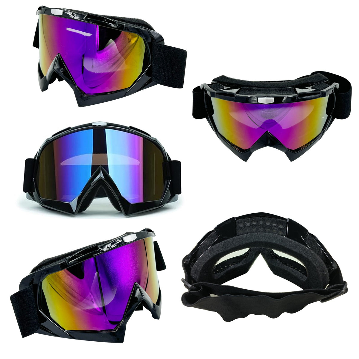 Off-Road Motorcycle Goggles Fit Over Glasses UV400 Anti-Fog Dustproof Durable