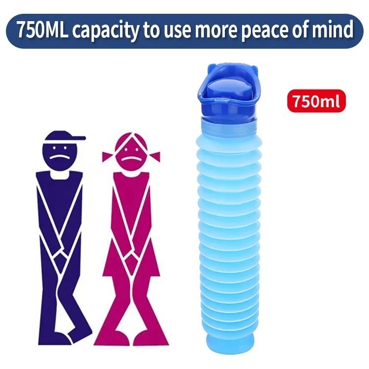 Portable Urinal Bottle for Travel Camping Emergency Use 750ML Leak-Proof