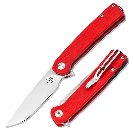 Red Folding Pocket Knife with 2.91" Blade - Boker Plus Fire Ant