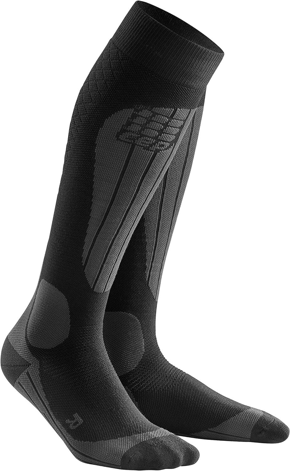 Men's Winter Ski Compression Knee Socks - Black or Green, Size III