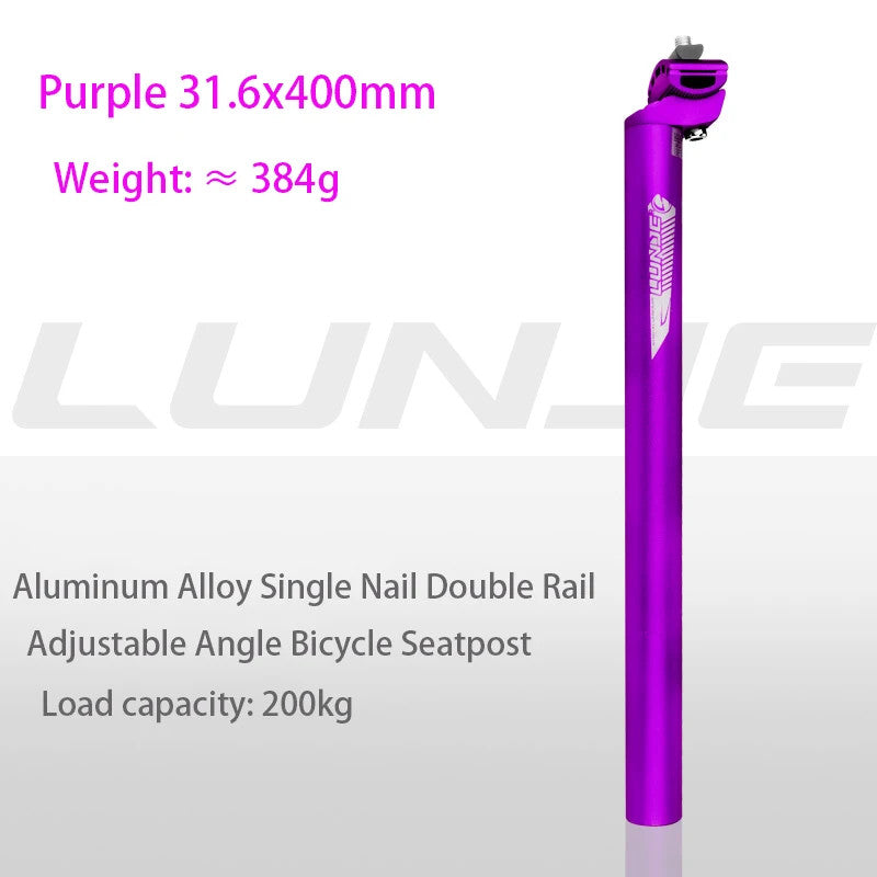 Aluminum Alloy Bicycle Seatpost 400mm MTB Mountain Bike Compatible Sizes