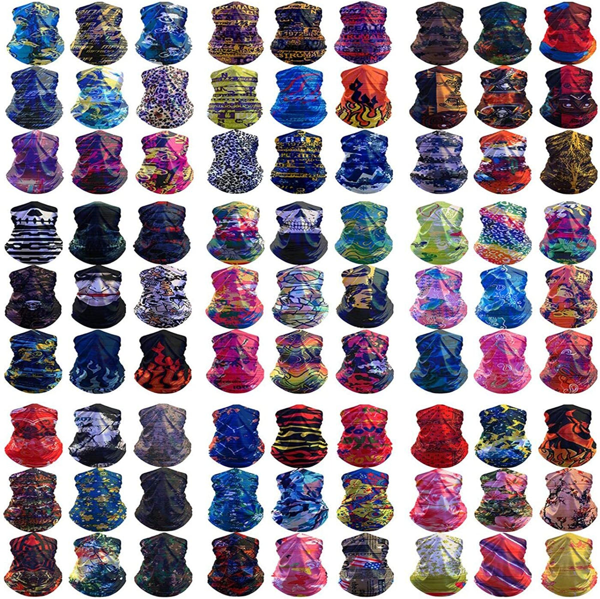 12 Pack Skull Face Masks - Cold Weather Motorcycle Balaclava Gaiter