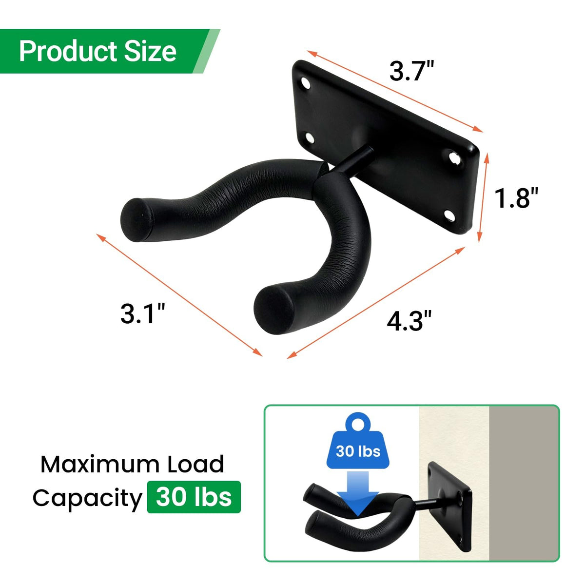 Skateboard Wall Mount Rack Set - Durable Stainless Steel Storage Holders