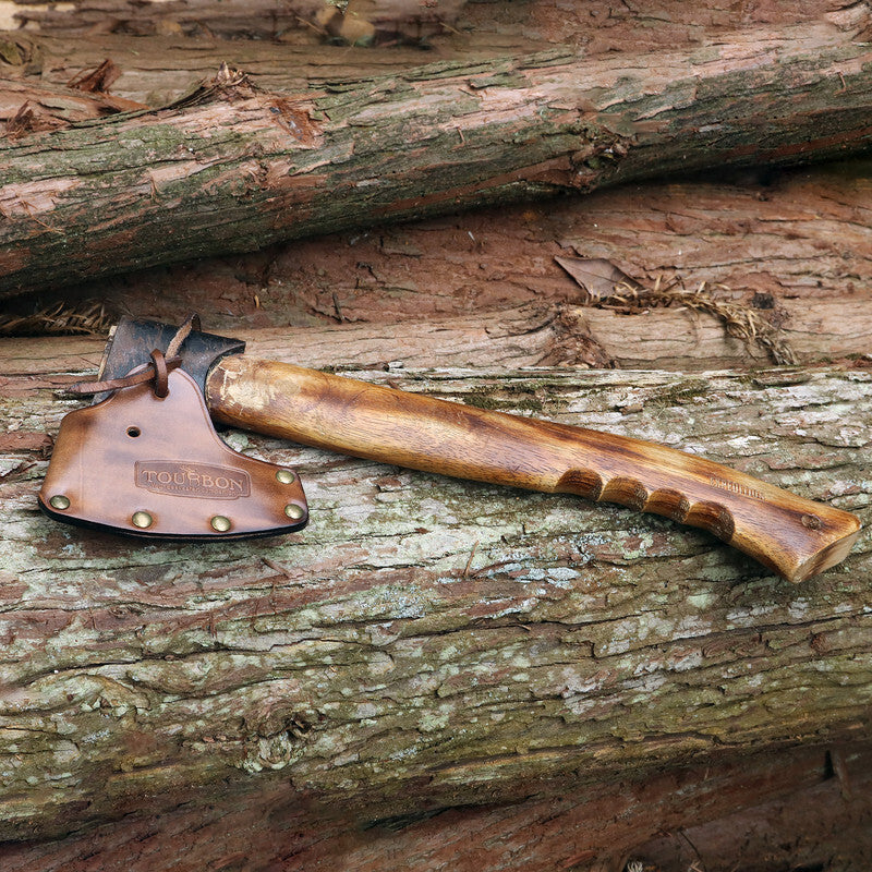 Leather Axe Sheath Cover for Hunting & Camping - Brown