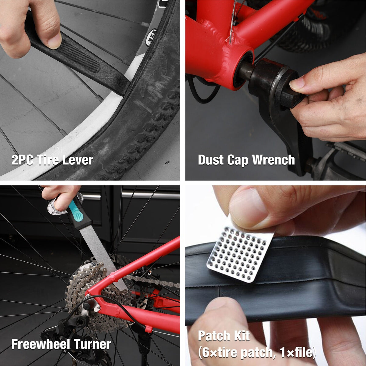 35-Piece Bicycle Repair Kit with Tools and Case for All Bike Types
